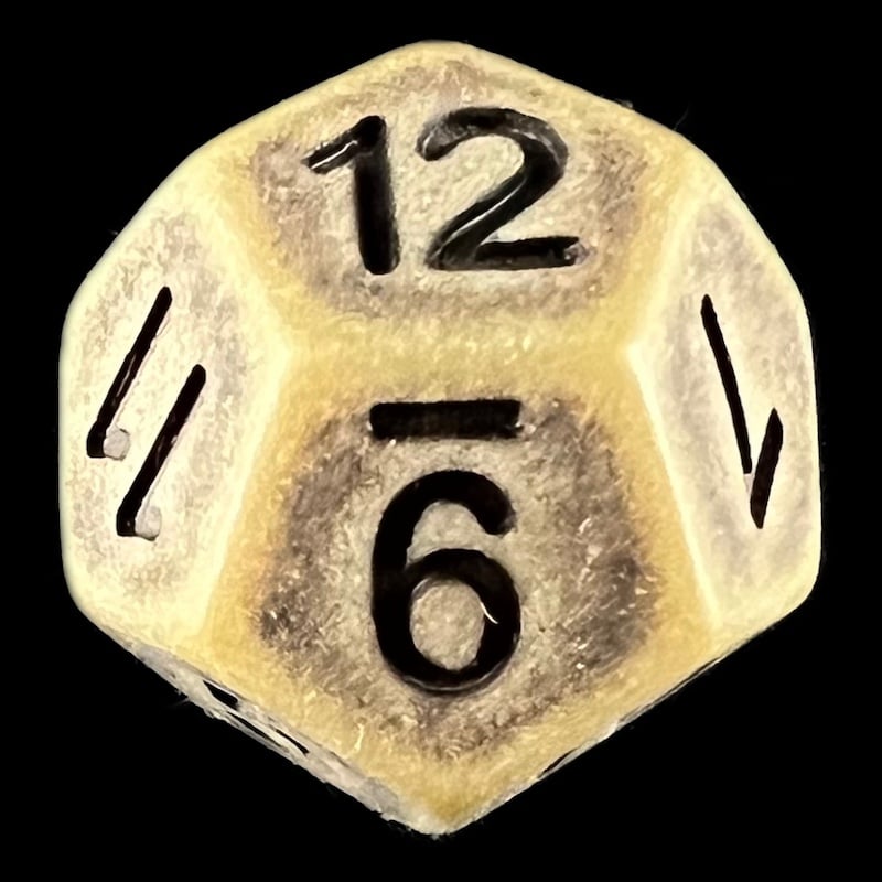 HALF PRICE CLEARANCE TDSO Opaque Antique Olive Green D12 Dice