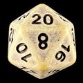 HALF PRICE CLEARANCE TDSO Opaque Antique Olive Green D20 Dice