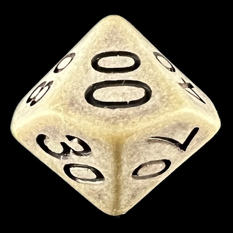 HALF PRICE CLEARANCE TDSO Opaque Antique Olive Green Percentile Dice