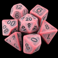 TDSO Opaque Antique Red 7 Dice Polyset