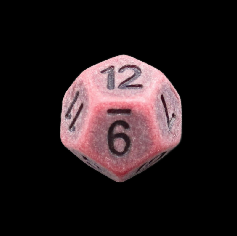 TDSO Opaque Antique Red D12 Dice