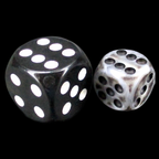 TDSO Opaque Antique Silver 36 x D6 Dice Set