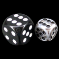 TDSO Opaque Antique Silver 12mm D6 Spot Dice