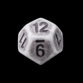 TDSO Opaque Antique Silver D12 Dice