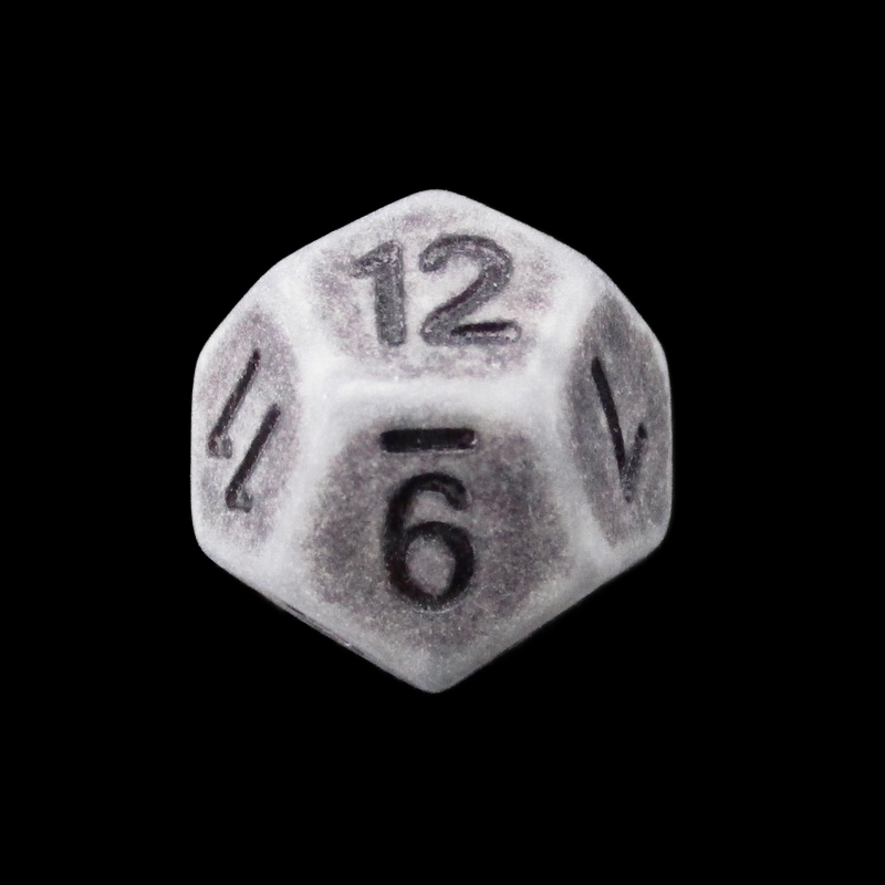 TDSO Opaque Antique Silver D12 Dice