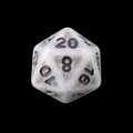 TDSO Opaque Antique Silver D20 Dice