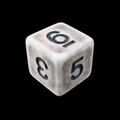 TDSO Opaque Antique Silver D6 Dice
