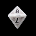 TDSO Opaque Antique Silver D8 Dice