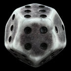 DodecaDice Double D6 Opaque Antique Silver 12 Sided Spot 6 x D6 Dice Set