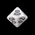 TDSO Opaque Antique Silver Percentile Dice