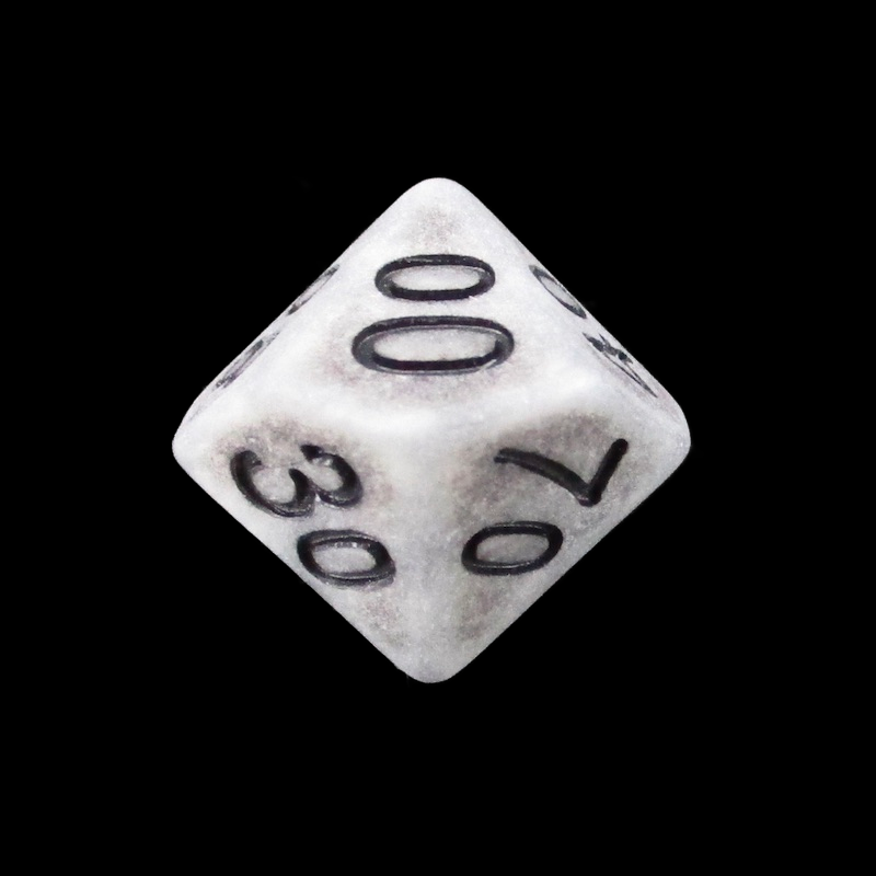 TDSO Opaque Antique Silver Percentile Dice