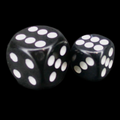 TDSO Opaque Black 12mm D6 Spot Dice