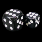 TDSO Opaque Black 36 x D6 Dice Set