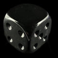 TDSO Opaque Black Blank Faced Uninked D6 Spot Dice