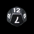 TDSO Opaque Black D12 Dice