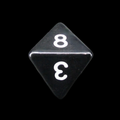 TDSO Opaque Black D8 Dice