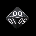 TDSO Opaque Black Percentile Dice