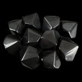 TDSO Opaque Blank Black 16mm 10 x D10 Dice Set