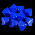 TDSO Opaque Blank Blue 16mm 10 x D10 Dice Set