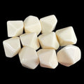 TDSO Opaque Blank Ivory 16mm 10 x D10 Dice Set