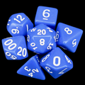 TDSO Opaque Blue 7 Dice Polyset