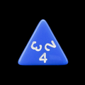 TDSO Opaque Blue D4 Dice