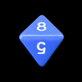 TDSO Opaque Blue D8 Dice