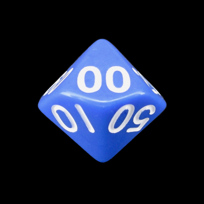 TDSO Opaque Blue Percentile Dice