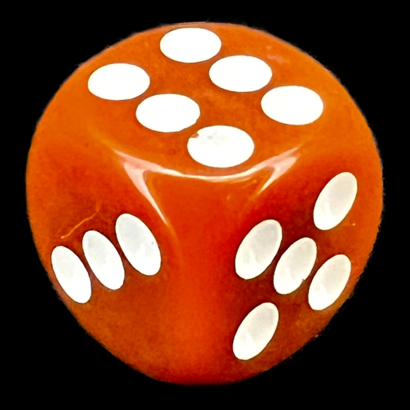 TDSO Opaque Brown 16mm D6 Spot Dice