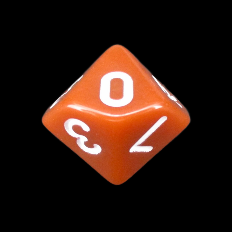 TDSO Opaque Brown D10 Dice