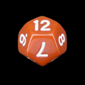 TDSO Opaque Brown D12 Dice