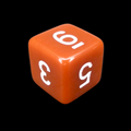 TDSO Opaque Brown D6 Dice