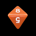 TDSO Opaque Brown D8 Dice