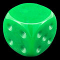 TDSO Opaque Green Blank Faced Uninked D6 Spot Dice