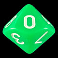 TDSO Opaque Green D10 Dice
