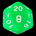 TDSO Opaque Green D20 Dice
