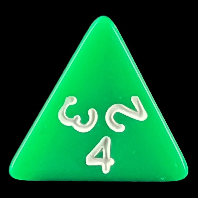 TDSO Opaque Green D4 Dice