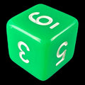 TDSO Opaque Green D6 Dice