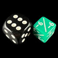 TDSO Opaque Green & White Negative Counter 12mm D6 Dice