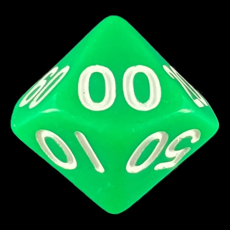 TDSO Opaque Green Percentile Dice