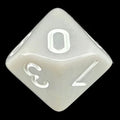 TDSO Opaque Light Grey & White D10 Dice