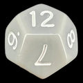 TDSO Opaque Light Grey & White D12 Dice