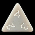 TDSO Opaque Light Grey & White D4 Dice