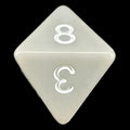 TDSO Opaque Light Grey & White D8 Dice