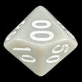 TDSO Opaque Light Grey & White Percentile Dice