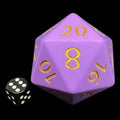 TDSO Opaque Matte Purple & Gold MASSIVE 55mm TITAN D20 Dice