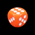 TDSO Opaque Orange 16mm D6 Spot Dice