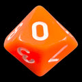 TDSO Opaque Orange D10 Dice
