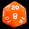 TDSO Opaque Orange D20 Dice