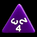 TDSO Opaque Purple D4 Dice